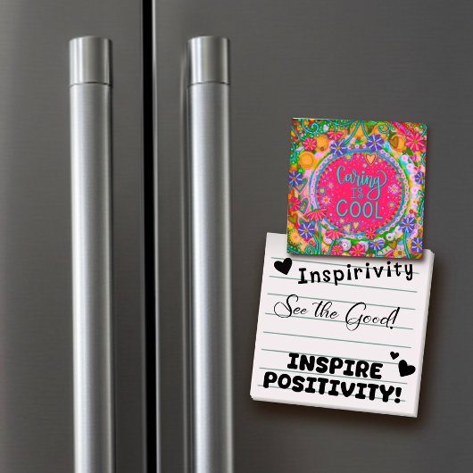 Kümmre ist Cool Pink Floral Kindheit Inspirivity Magnet