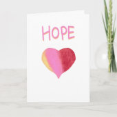 Kümmre-Nachricht beim Gefühl - Hoffnung Dankeskarte (Vorderseite)