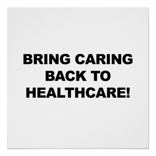 Kümmre zurück in die Gesundheitsfürsorge Poster (Vorderseite)
