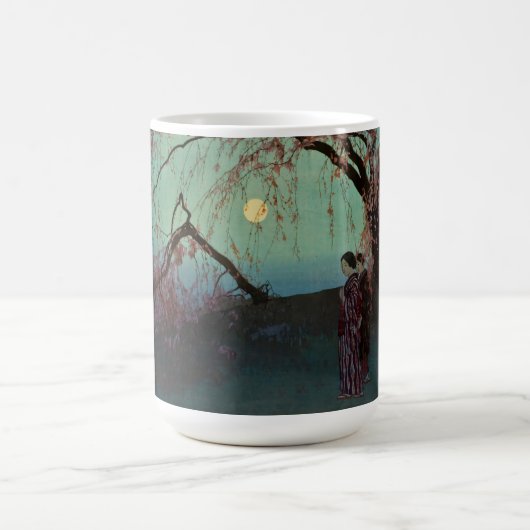 Kumoi Cherry Trees Japanischer Holzschnitt Druckre Kaffeetasse (Mittel)