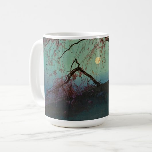Kumoi Cherry Trees Japanischer Holzschnitt Druckre Kaffeetasse (Vorderseite Links)