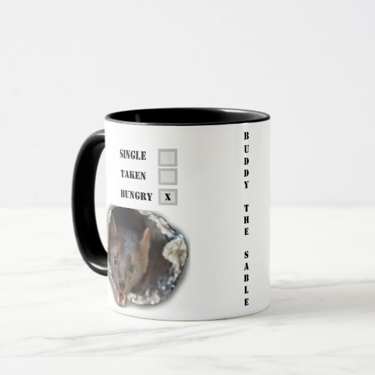 Kumpel der "Single genommen HUNGRY" Tasse (Vorderseite Links)
