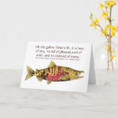 Kumpellachskarte mit Fischenzitat Karte (Gelbe Blume)