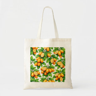 Kumquat-Scheiben Zitrus Botanisches Muster Tragetasche
