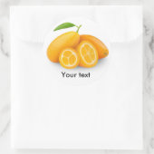 Kumquats Runder Aufkleber (Tasche)
