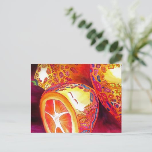 Kumquats-Zitrusfrüchte Postkarte (Stehend Vorderseite)