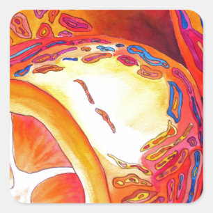 Kumquats-Zitrusfrüchte Quadratischer Aufkleber