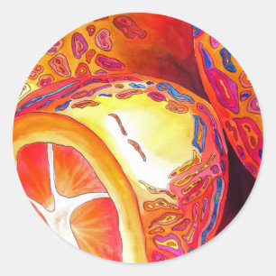 Kumquats-Zitrusfrüchte Runder Aufkleber