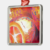 Kumquats-Zitrusfrüchte Silbernes Ornament (Links)