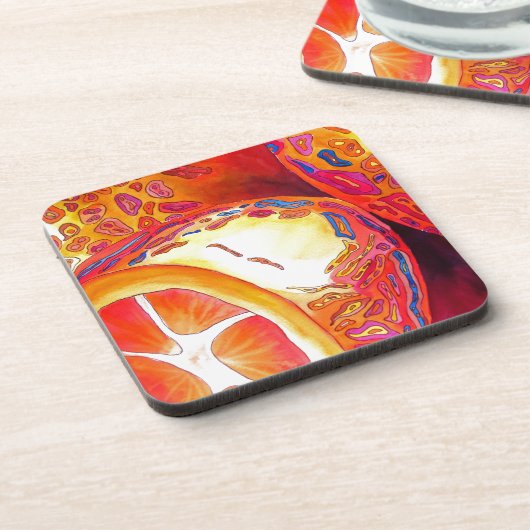 Kumquats-Zitrusfrüchte Untersetzer (Linke Seite)