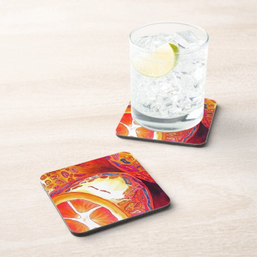 Kumquats-Zitrusfrüchte Untersetzer (Rechte Seite)