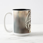 Kun Faya Kun | Modern Arabic Calligraphy Ceramic Zweifarbige Tasse (Links)
