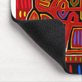 Kuna Indian Baby Elephant - Mola Folk Art Mousepad (Ecke)