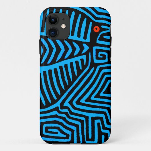 Kuna Indian Blue Bird Case-Mate iPhone Hülle (Rückseite)