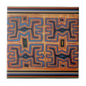 Kuna Indian Canoe Spirits Fliese (Vorderseite)