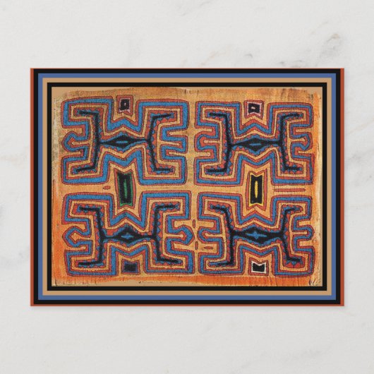 Kuna Indian Canoe Spirits Postkarte (Vorderseite)