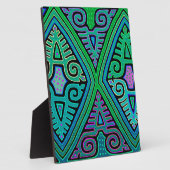 Kuna Indian Diamond Mola Fotoplatte (Seite)