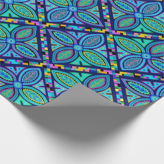 Kuna Indian Diamond Mola Geschenkpapier (Ecke)