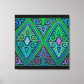 Kuna Indian Diamond Mola Leinwanddruck (Vorderseite)