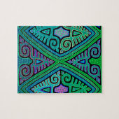 Kuna Indian Diamond Mola Puzzle (Horizontal)