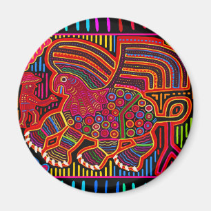 Kuna Indian Freundlicher Drache Mola Magnet
