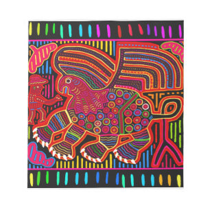 Kuna Indian Freundlicher Drache Mola Notizblock
