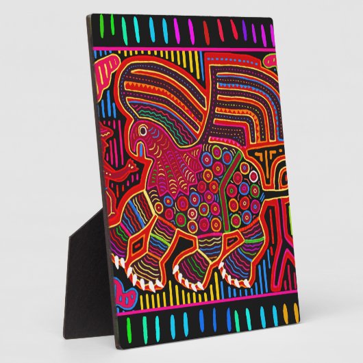 Kuna Indian Friendly Dragon Mola Fotoplatte (Seite)