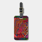 Kuna Indian Friendly Dragon Mola Gepäckanhänger (Vorderseite vertikal)