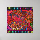 Kuna Indian Friendly Dragon Mola Leinwanddruck (Vorderseite)