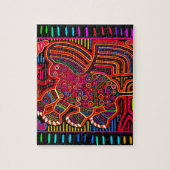 Kuna Indian Friendly Dragon Mola Puzzle (Vertikal)