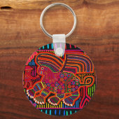 Kuna Indian Friendly Dragon Mola Schlüsselanhänger (Vorderseite)