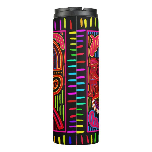 Kuna Indian Friendly Dragon Mola Thermosbecher (Rückseite)