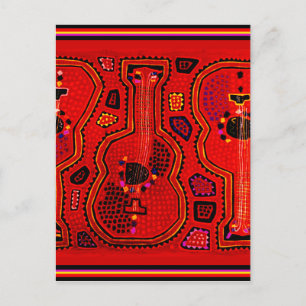 Kuna Indian Guitars Postkarte