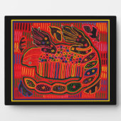 Kuna Indian Iguana Mola Fotoplatte (Vorderseite)