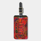 Kuna Indian Iguana Mola Gepäckanhänger (Vorderseite vertikal)