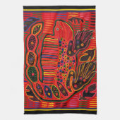 Kuna Indian Iguana Mola Handtuch (Vertikal)