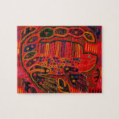 Kuna Indian Iguana Mola Puzzle (Horizontal)