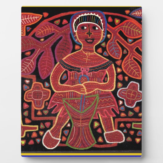 Kuna Indian in Cooking Hut - Tribal Fotoplatte (Vorderseite)