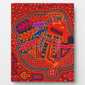 Kuna Indian Man in Canoe Fotoplatte (Vorderseite)