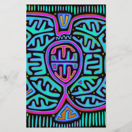Kuna Indian Mariposa Briefpapier (Vorderseite)