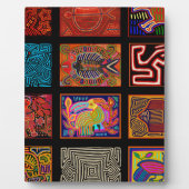 Kuna Indian Mola Collage Fotoplatte (Vorderseite)