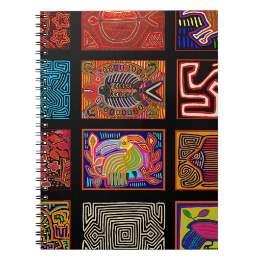 Kuna Indian Mola Collage Notizblock (Vorderseite)