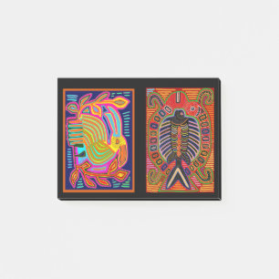 Kuna Indian Mola Collage Post-it Klebezettel