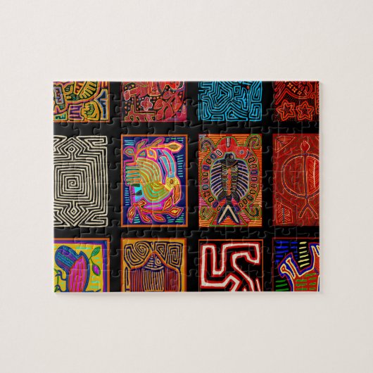 Kuna Indian Mola Collage Puzzle (Horizontal)