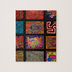 Kuna Indian Mola Collage Puzzle