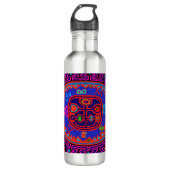 Kuna Indian Mola Compass Edelstahlflasche (Vorderseite)