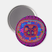Kuna Indian Mola Compass Magnet (Vorderseite/Rückseite)