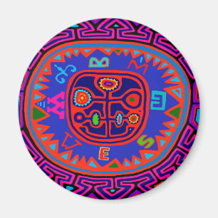 Kuna Indian Mola Compass Magnet