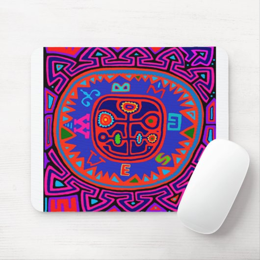 Kuna Indian Mola Compass Mousepad (Mit Mouse)