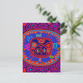 Kuna Indian Mola Compass Postkarte (Stehend Vorderseite)